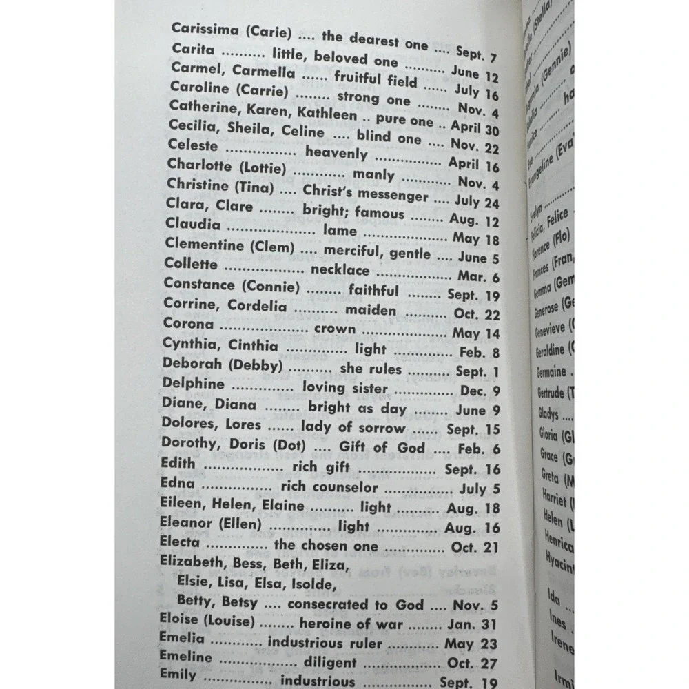 Naming Your Baby | Divine Word Publications | 1961 | 1st Edition | Vintage, HTF